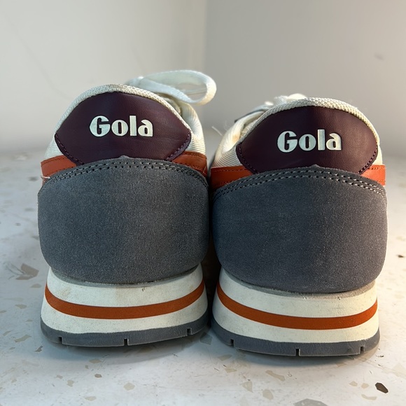 Gola Classics Men's Daytona Sneakers Off White/Ash/Moody Orange - Picture 4 of 7